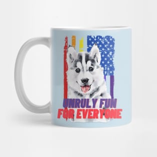 Unruly FUN for everyone (Husky puppy) Mug